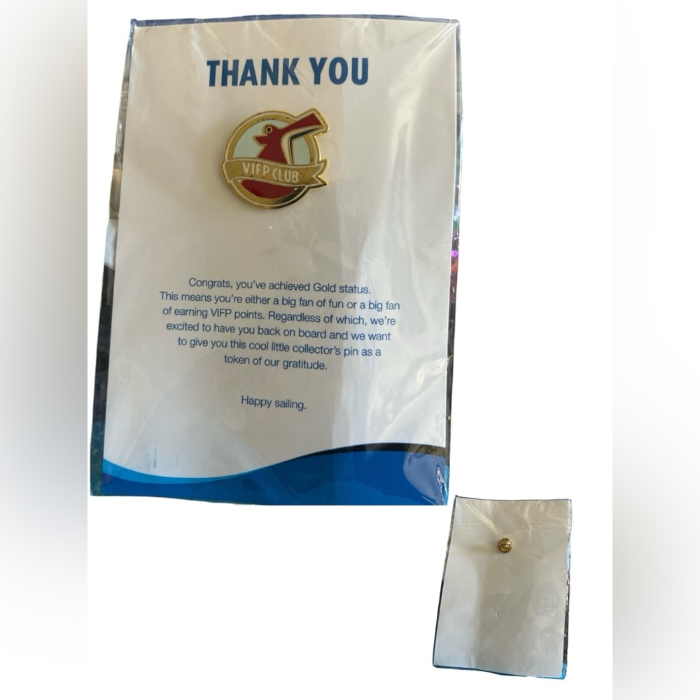 Carnival Cruise Line VIP Club Gold Status Pin